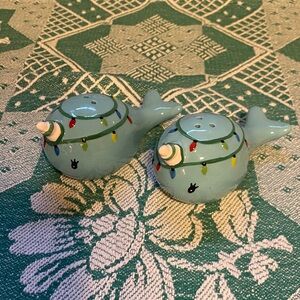 Festive Narwhals Salt and Pepper Shakers